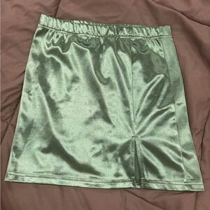 SHEIN Shiny Green Skirt